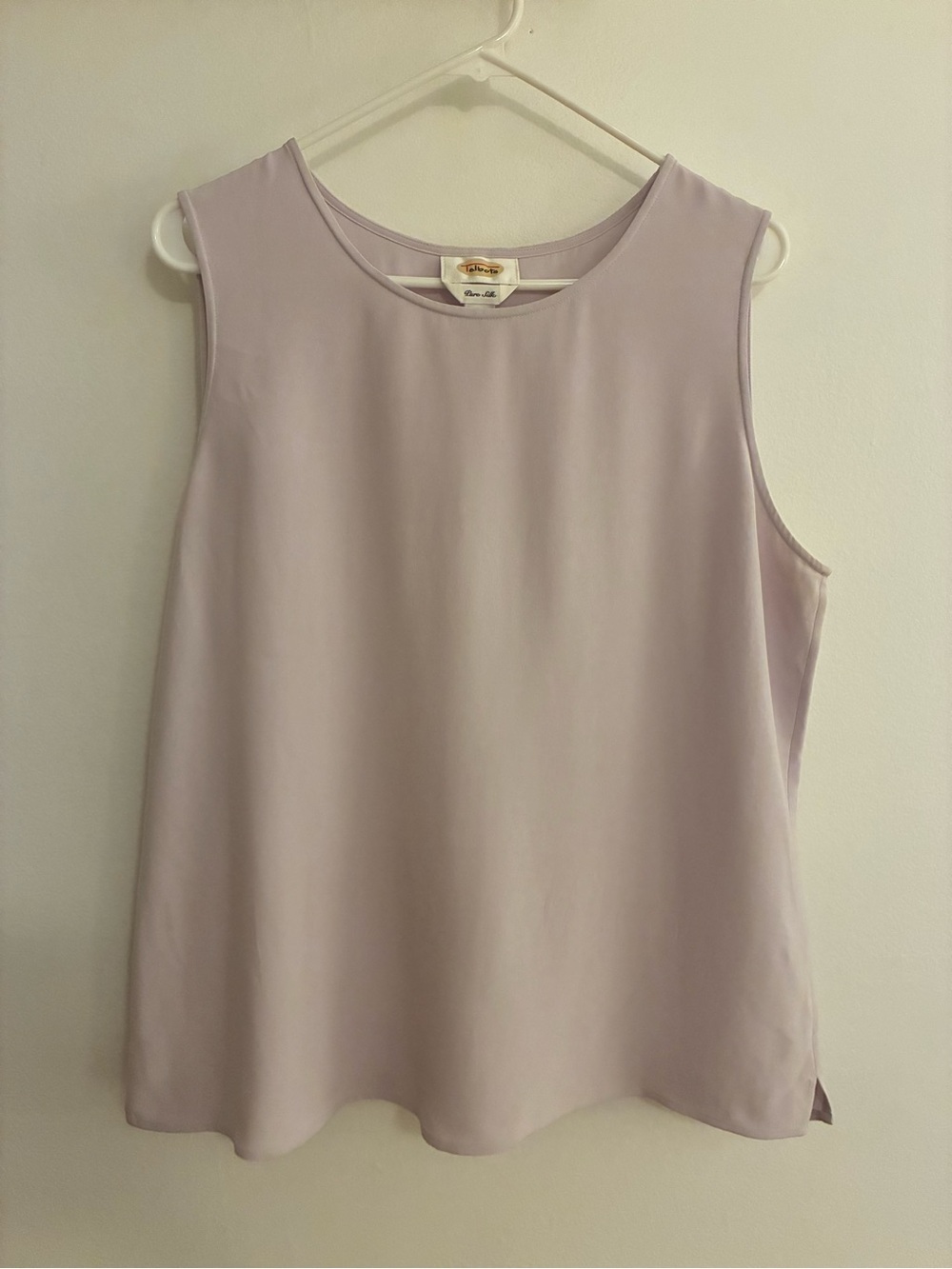 Talbots Lilac Sleeveless 100% Silk Top